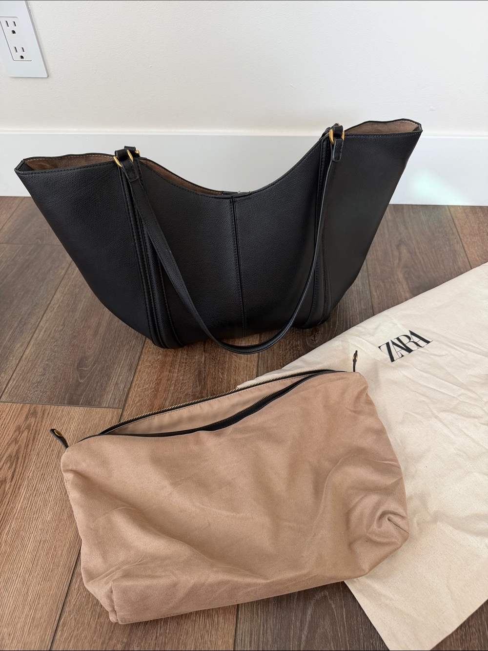Zara Black Shopper Bag - Picture 6 of 7